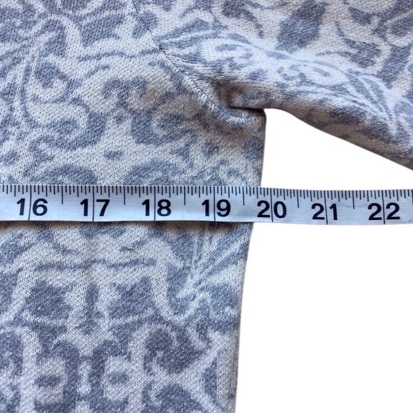 Banana Republic Patterned Cotton Sweater | 100% Cotton | Size L | White/Gray - Picture 5 of 7